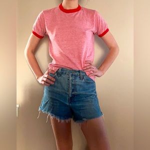 Vintage ringer tee in red